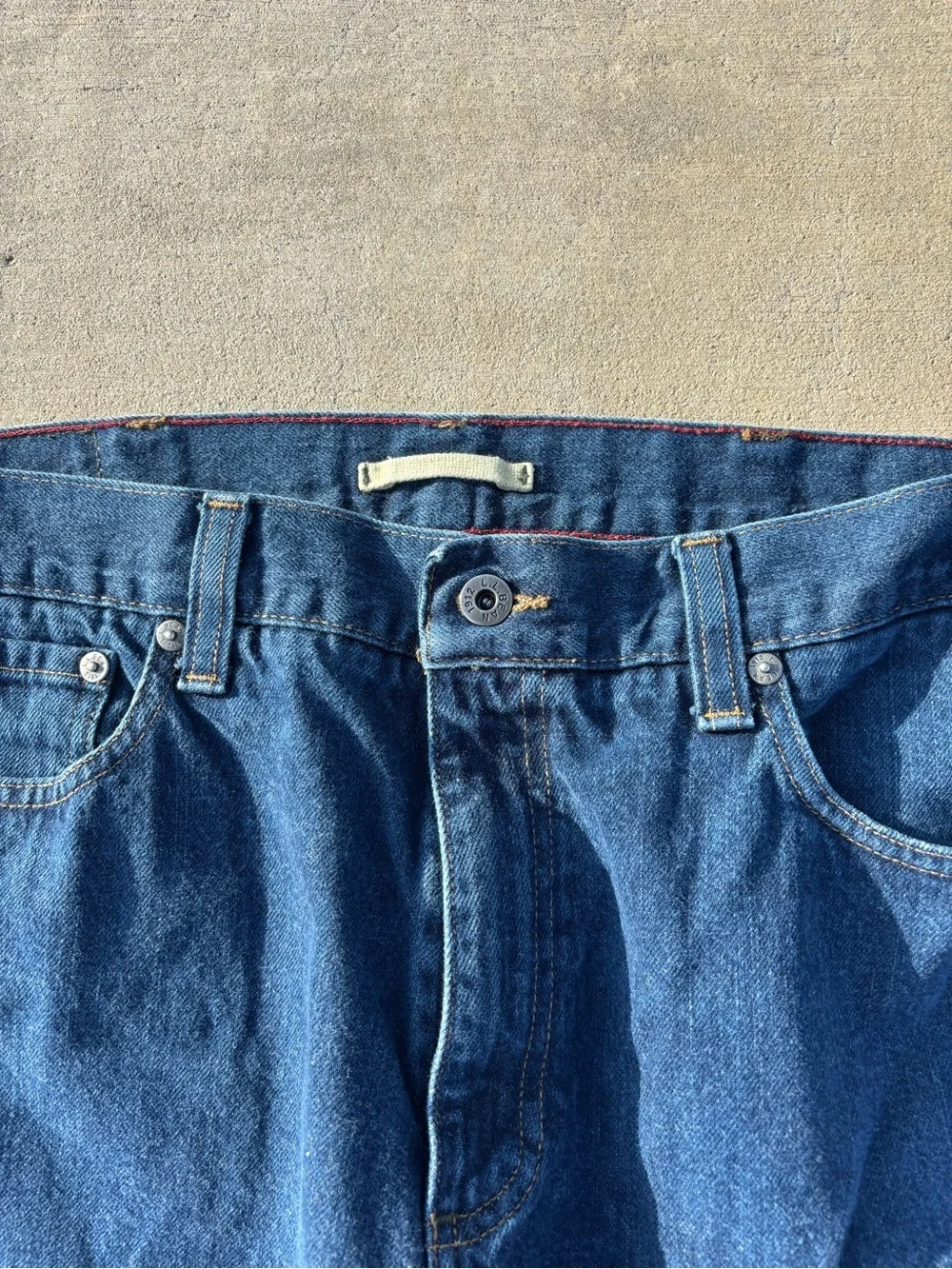 Vintage L.L. Bean Relaxed Straight Jeans — Deep Blue Denim size 34x29
